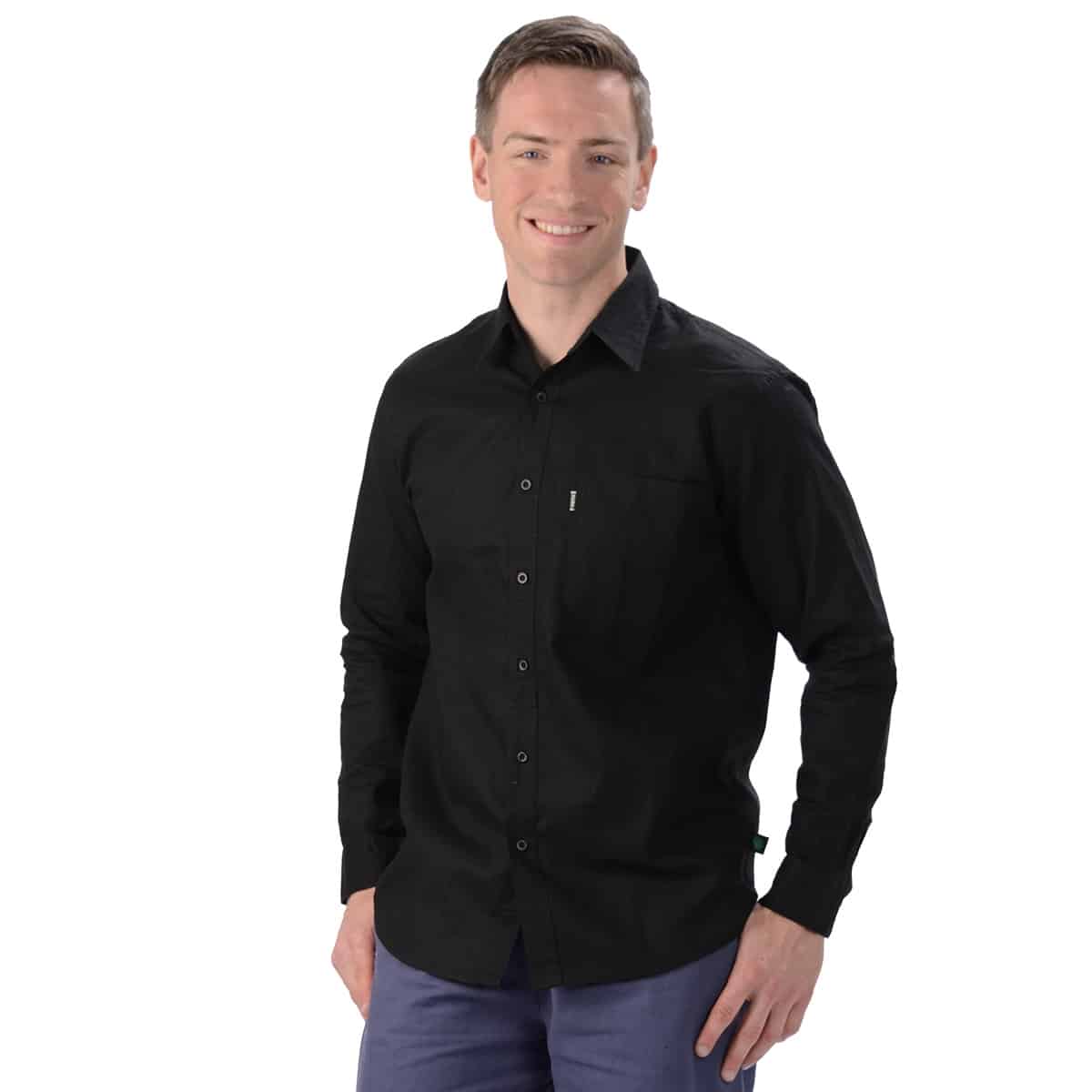 Hemp O/C Long Sleeve Dress Shirt - Image 3